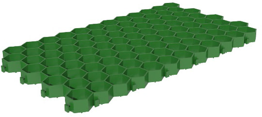 картинка Решетка газонная Gidrolica Eco Standart РГ-70.40.3,2 - пластиковая зеленая от магазина Альфа Плейс